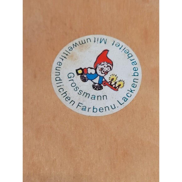 Vintage Grossman Train Bear Wall Hanging Coat or Hat Rack 4 Pegs Baby Germany - Picture 9 of 9